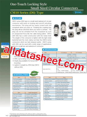 CM10-CR2P-L Datasheet PDF - DDK Ltd.
