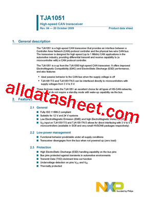 TJA1051 Datasheet PDF - NXP Semiconductors