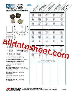 LP5035R-R33M Datasheet PDF - API Delevan