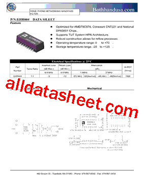 EHR004 Datasheet PDF - Bothhand USA, LP.