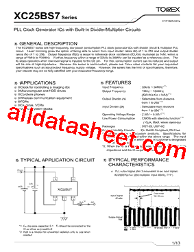 XC25BS7 Datasheet PDF - Torex Semiconductor