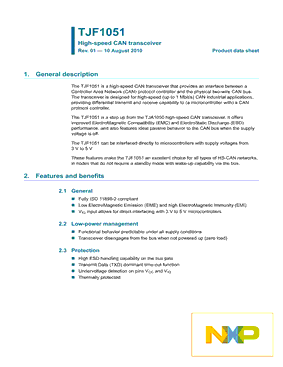 TJF1051 Datasheet PDF - NXP Semiconductors