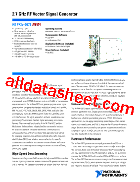 PXIE-5672 Datasheet PDF - National Instruments Corporation