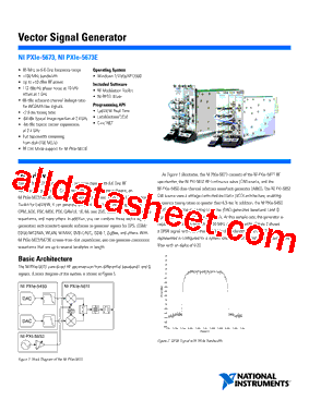 PXIE-5673 Datasheet PDF - National Instruments Corporation