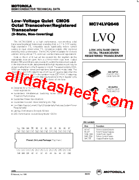 MC74LVQ646 Datasheet PDF - Motorola, Inc