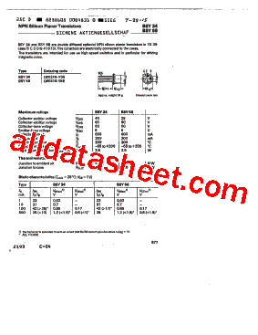 BSY34 Datasheet PDF - Siemens Semiconductor Group