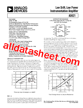 AD621 Datasheet PDF - Analog Devices