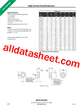 2118-RC Datasheet PDF - Bourns Electronic Solutions