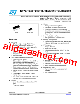 ST7LITE29F2 Datasheet PDF - STMicroelectronics