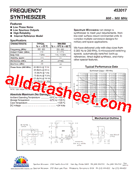 453017 Datasheet PDF - API Technologies Corp