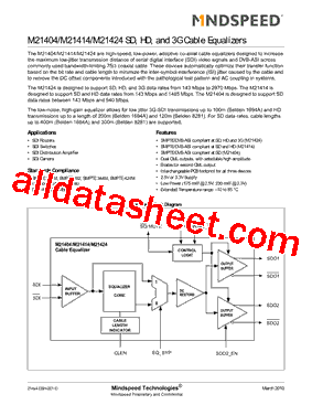214X4-DSH-001-D Datasheet PDF - M/A-COM Technology Solutions, Inc.