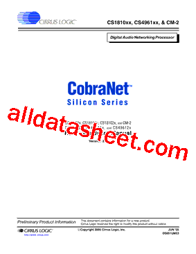 CS496122-CQZ Datasheet PDF - Cirrus Logic