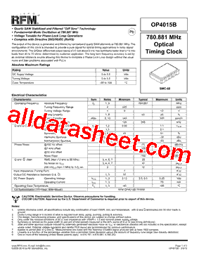 OP4015B Datasheet PDF - Murata Manufacturing Co., Ltd.