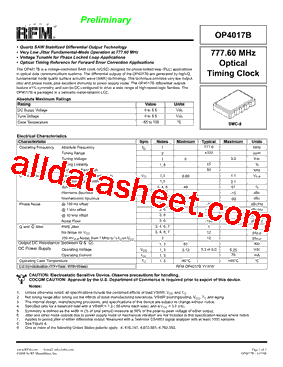 OP4017B1 Datasheet PDF - Murata Manufacturing Co., Ltd.