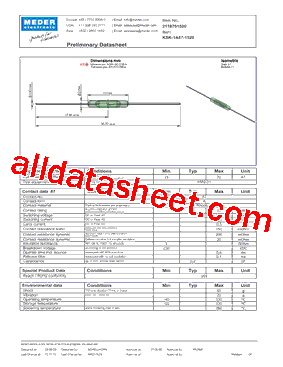 2118701520 Datasheet PDF - Meder Electronic