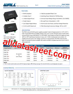 PSAIC Datasheet PDF - Wall Industries,Inc.