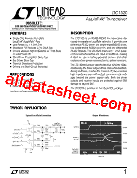 LTC1320 Datasheet PDF - Linear Technology