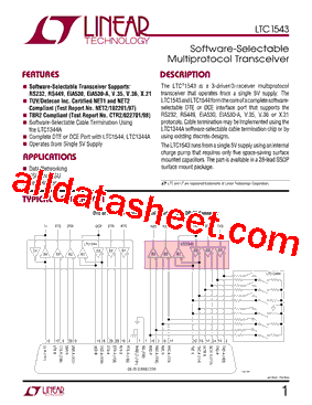 LTC1543 Datasheet PDF - Linear Technology