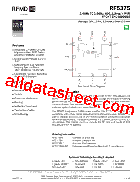 RF5375 Datasheet PDF - RF Micro Devices