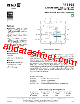 RF5565 Datasheet PDF - RF Micro Devices