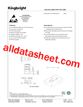 APT1608LZGCK Datasheet PDF - Kingbright Corporation