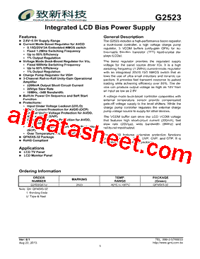 G2523 Datasheet PDF - Global Mixed-mode Technology Inc