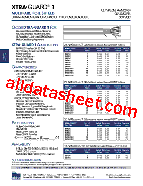 5496C Datasheet PDF - Alpha Wire