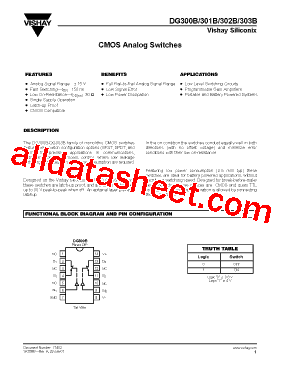 DG300B Datasheet PDF - Vishay Siliconix
