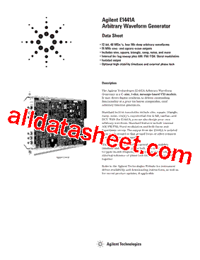 E1441A Datasheet PDF - Keysight Technologies