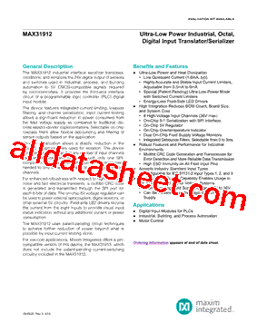 MAX31912 Datasheet PDF - Maxim Integrated Products