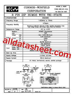 HC158 Datasheet PDF - List of Unclassifed Manufacturers