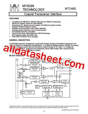MTD492 Datasheet PDF - List of Unclassifed Manufacturers