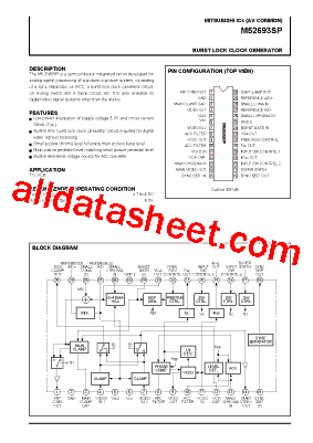 M52693SP Datasheet PDF - Mitsubishi Electric Semiconductor