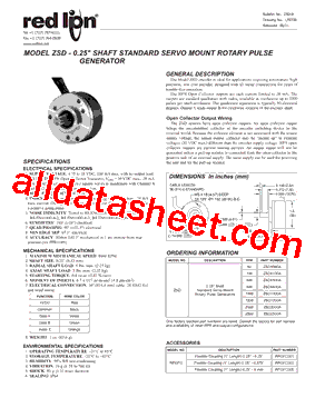 ZSD2500A Datasheet PDF - Red Lion Controls. Inc