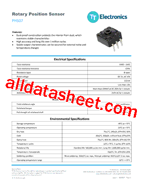 PHS07-H1B10KE2007 Datasheet PDF - TT Electronics.